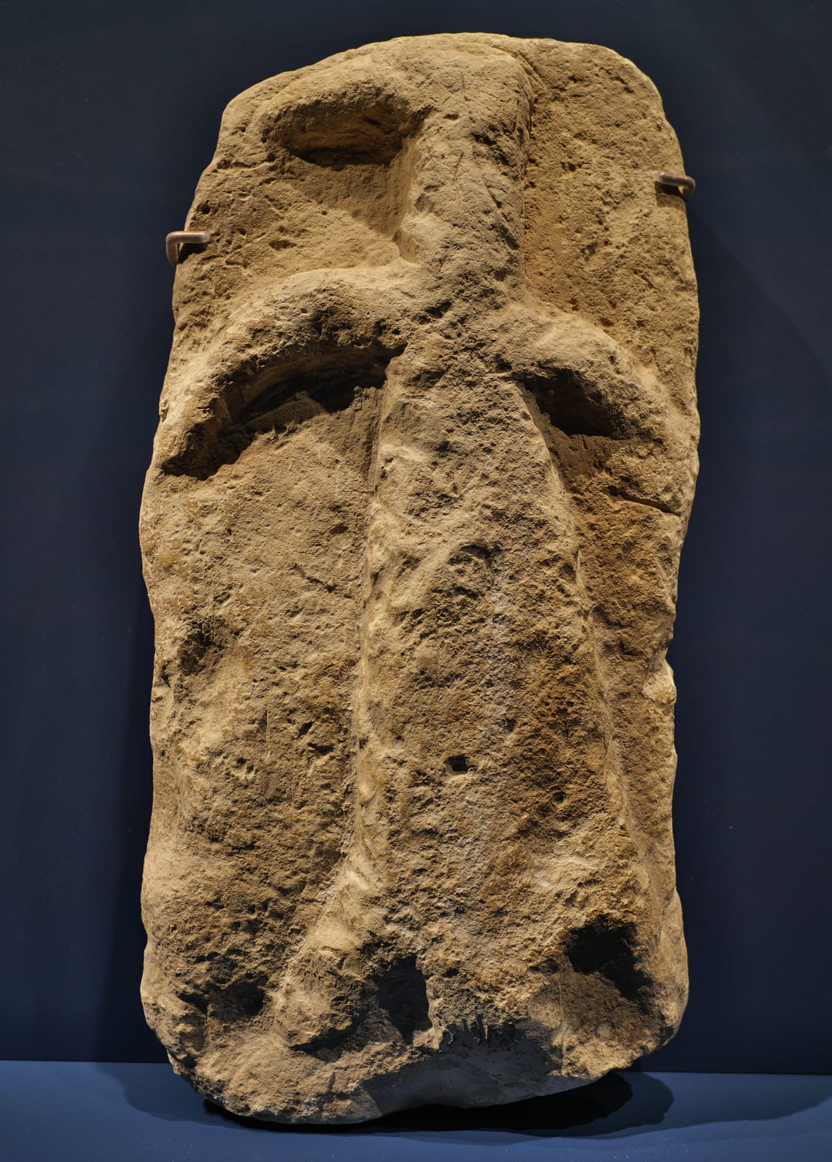 Limestone bird-human relief from Göbekli Tepe